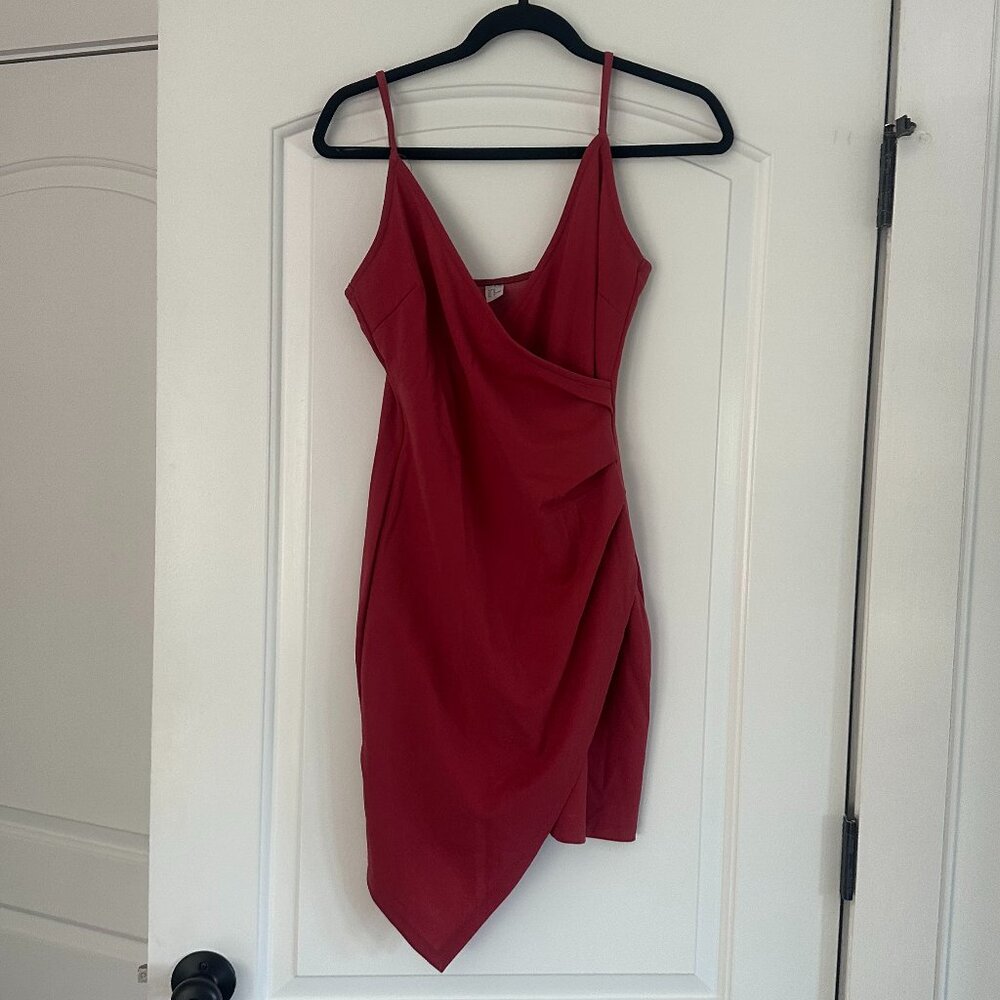 Rust orange mini dress